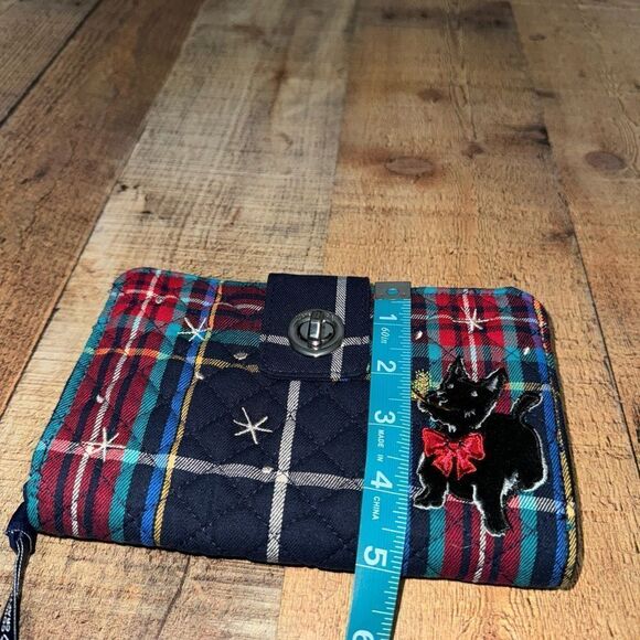 Vera Bradley Retired Scottie Dog Tartan Plaid RFD Turnlock Wallet - Picture 7 of 11